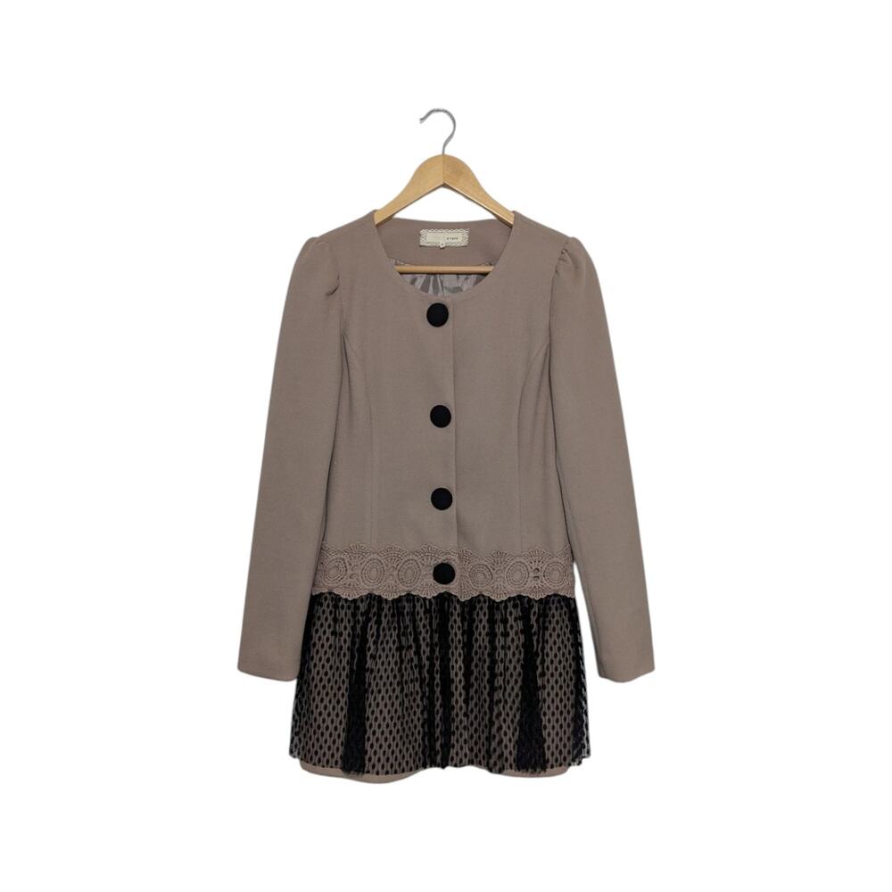Anthropologie a'reve Lace Peplum Elegant Jacket Audrey Hepburn Victorian Small